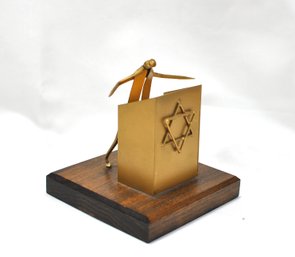 Small Vintage Jewish Teacher Rabbi Abstract Sculpture
