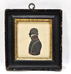 Antique Borghese Silhouette John Buncombe 'Officer Of The 60th Rifles (Royal American)'