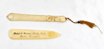 Lot Antique Folk Art Hand Carved Letter Openers Chester Connecticut