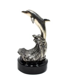 Donjo (20th Century) California, Sculpture Of Jumping Dolphin