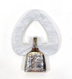 Antique Sterling Silver ' Little Boy Blue' Baby Rattle