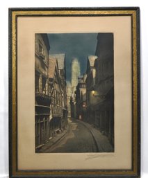 Victor Valery Lochelongue (1870 - 1930) Large Signed Aquatint
