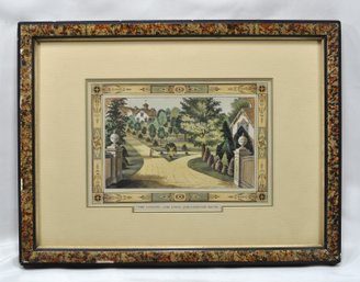 John Calvin Moss (1838-1892) ' The Locusts' Antique Engraving