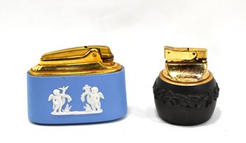Lot 2 Original Vintage Wedgewood Jasperware Table Lighters