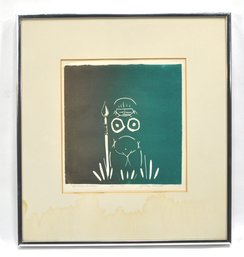 Julia Hewitt (XX Century) ' African Quinn' Abstract Etching