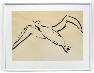 Helen Denniston Perkins (1898-1997) Flying Bird Watercolor Painting #2