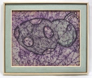 1979 Abstract Bug Painting - Signed