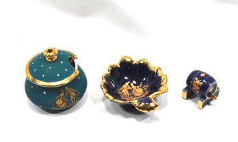 Lot 3 Miniature Limoges Porcelain Items