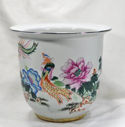 Large Chinese Famille Rose Enamel Decorated Jardiniere