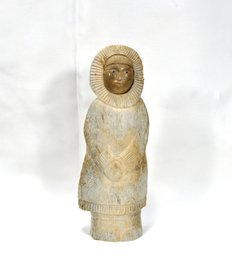 Original Signed E. J. W. Inuit Whalebone Sculpture