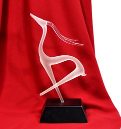 Vintage Hans Godo Frabel Studio Art Glass Antelope Gazelle Sculpture