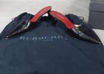 Women's Burberry Black Leather Mules Size 6 1/2