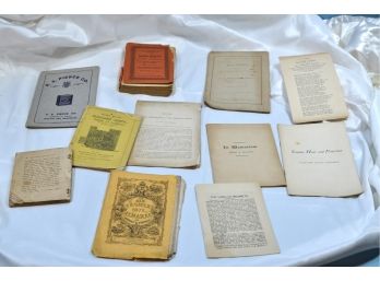 Lot Antique 19th Century Books Brochures Pamphlets