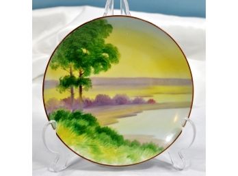 Antique Original NIPPON Plate  With Hand Painted Landscape