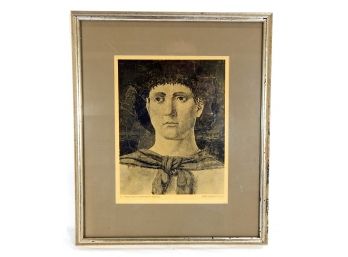 Vintage Print Of Ancient Young Man