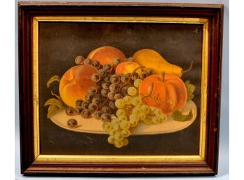 Antique Fruit Still Life Framed Chromolithograph