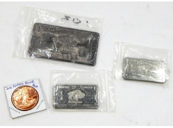 Lot Bullion Titanium, German Silver Coppers Ingots