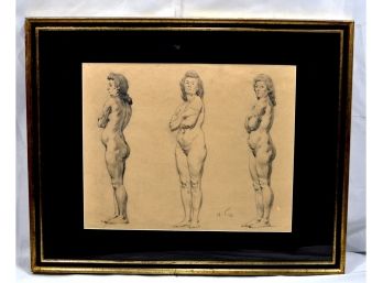 Original Ivan GUTOROV (1911-1998) Nude Study Soviet Ukrainian-russian