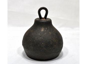 Antique Cast Iron Bell Scale Weight 10.5 Lb