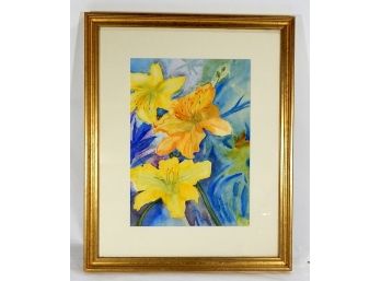Original Vintage Isle SCHALER Flower Watercolor