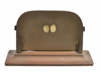 Antique Brass Desk Calendar Or Counter