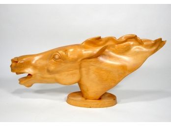 Vintage Ducci Firenze Horse Head Wood Carving