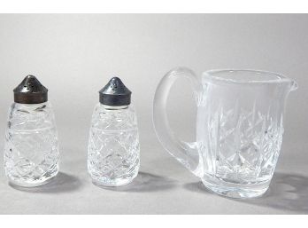 Vintage Original WATERFORD Salt / Pepper Shakers & Creamer