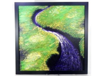 Modernist RIVER Oil Painting