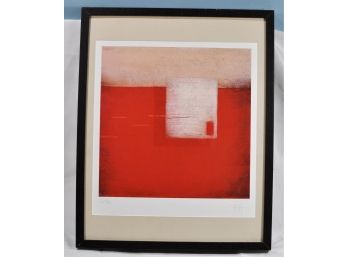 Vintage Original Abstract Etching Signed