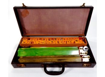 Great Vintage 1930s - Mah Jong Mahjong Bakelite Set With Case