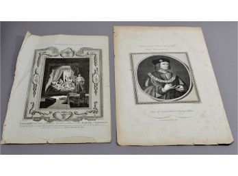 Pair Original 18th Century Engravings King Richard III