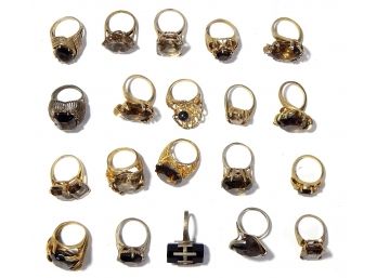 Lot 20 Vintage Sterling Silver Rings With Stones