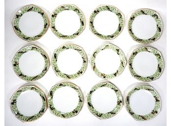 Set 12 Original LIMOGES Dinner Plates Fish Pattern