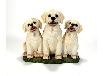Three Friends DOGS Puppies Porch Lawn Ornament Statue