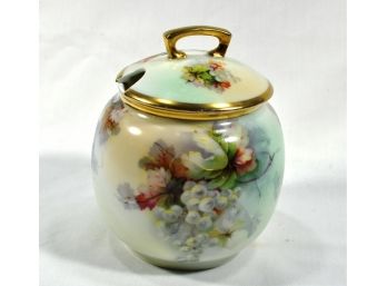 Antique Imperial Austria Sugar Bowl With Spoon