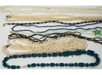 Lot Of Costume Jewelry Necklaces