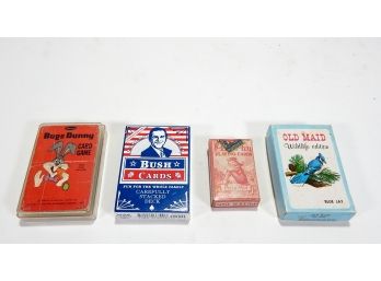 Vintage Playing Cards Lot- Miniature Peter Pan, George Bush Etc.