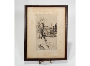 Original Louis ROBIN (1845) Etching Signed