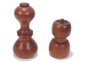 Vintage DANKS Denmark Teak Wood Salt & Pepper Shaker Set