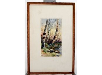 Vintage Frames Watercolor Signed