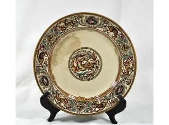 Antique Brown Transferware Staffordshire Ironstone Plate Borgia Hope & Carter
