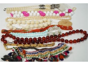 Lot Of Costume Jewelry Necklaces