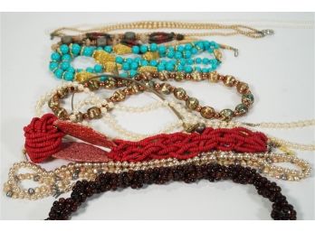 Lot Of Costume Jewelry Necklaces