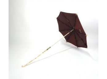 Antique Folding Umbrella With Ivory Handle