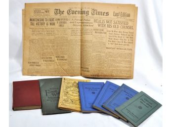 Lot Vintage Books Floor Manuals Newspaper, Woodmen Of America