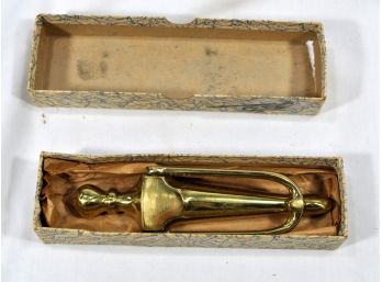 Vintage Brass Door Knocker With Original Box
