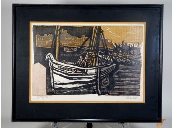 Original Alistair McReady BELL (1913-1997) Boat Etching Signed