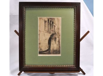 Antique Original CASSELL Etching 'A Doorway Venice'