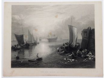 Authentic J. M. W. Turner (1775-1851) ' Sun Rising ' Engraving For Framing
