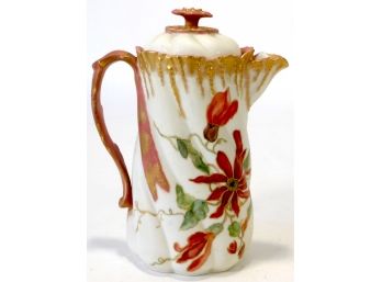 Antique Porcelain Limoges Pitcher With Lid